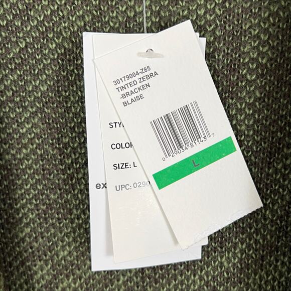 NWT Jessica Simpson Color Block Zebra Animal Print Cardigan Sweater Size Large - Picture 7 of 8